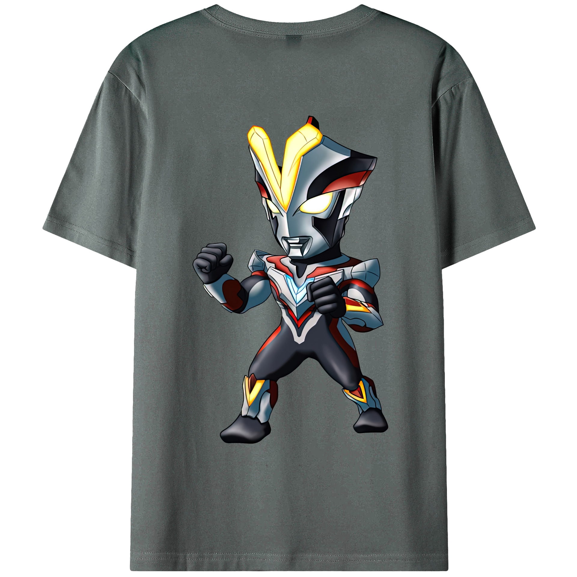（画像用） ウルトラマン Ultraman 綿100％ メンズ半袖Tシャツ（バックプリント） 通気性